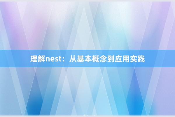 理解nest：从基本概念到应用实践